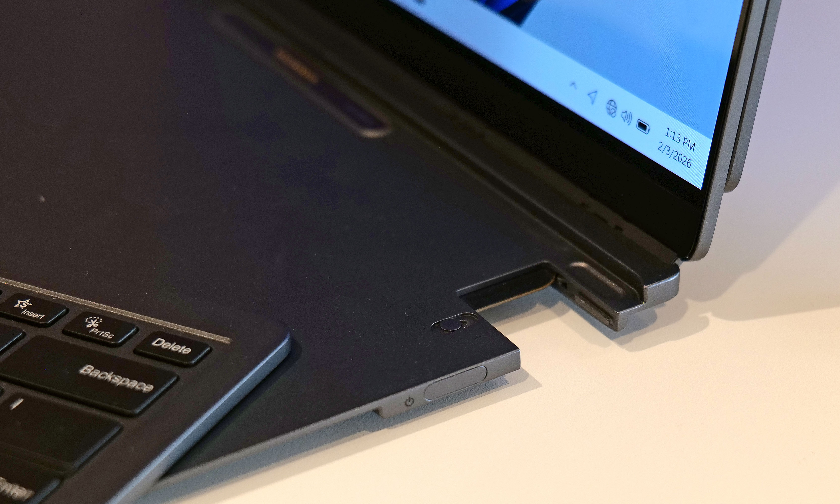 Ports on the Lenovo Modular AI PC concept can be hot swapped between to add USB-C, USB-A and HDMI connectors as needed. 