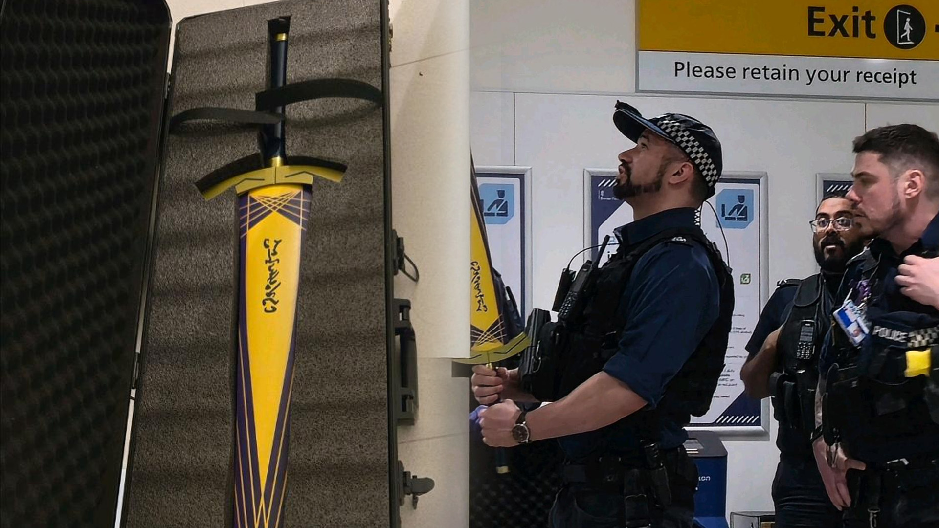 查違禁品查到中二魂爆發？英國海關握《Fate》「亞瑟王聖劍」不放，真實反應全被拍下