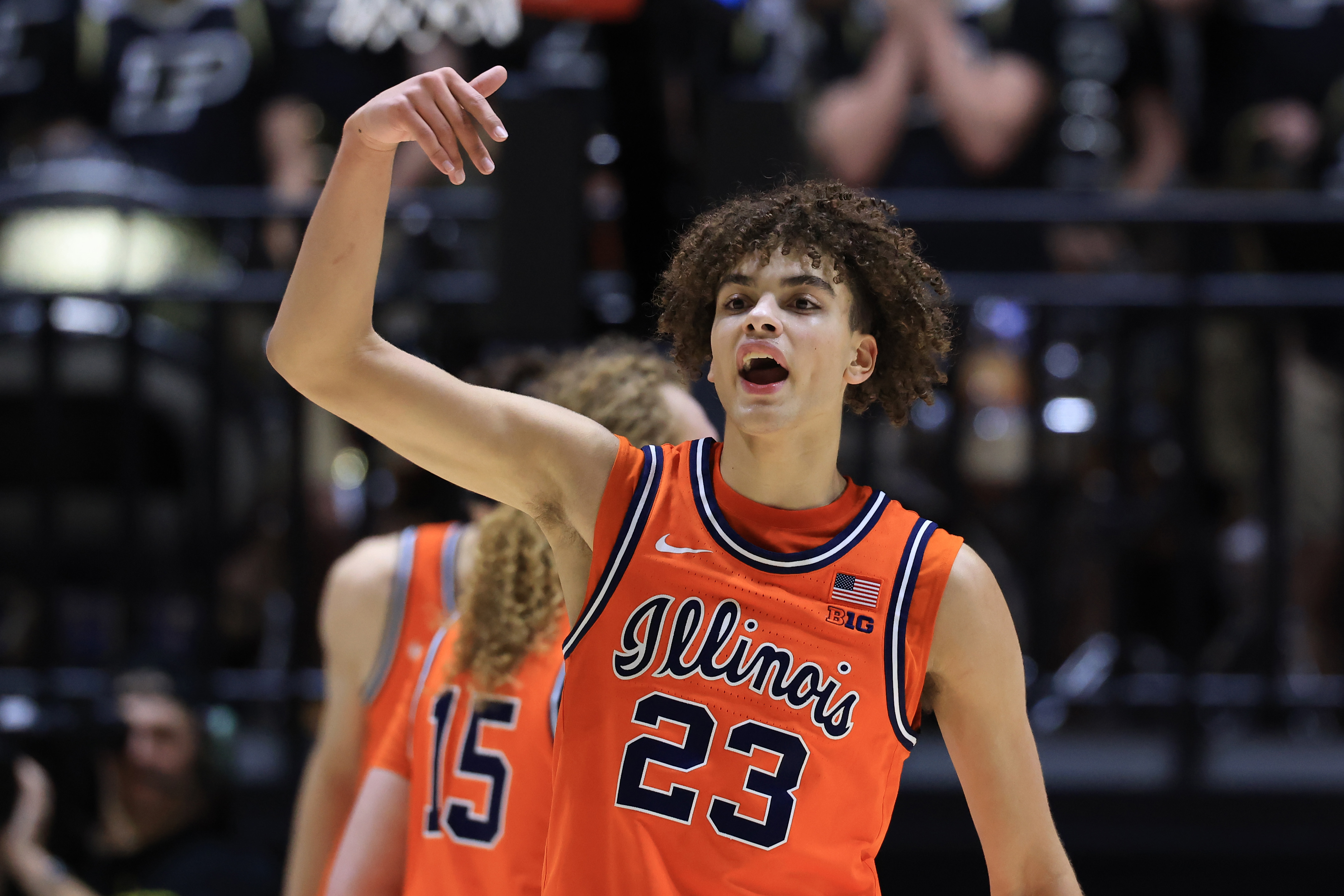 Keaton Wagler during his 46-point explosion against Purdue. (Justin Casterline/Getty Images)