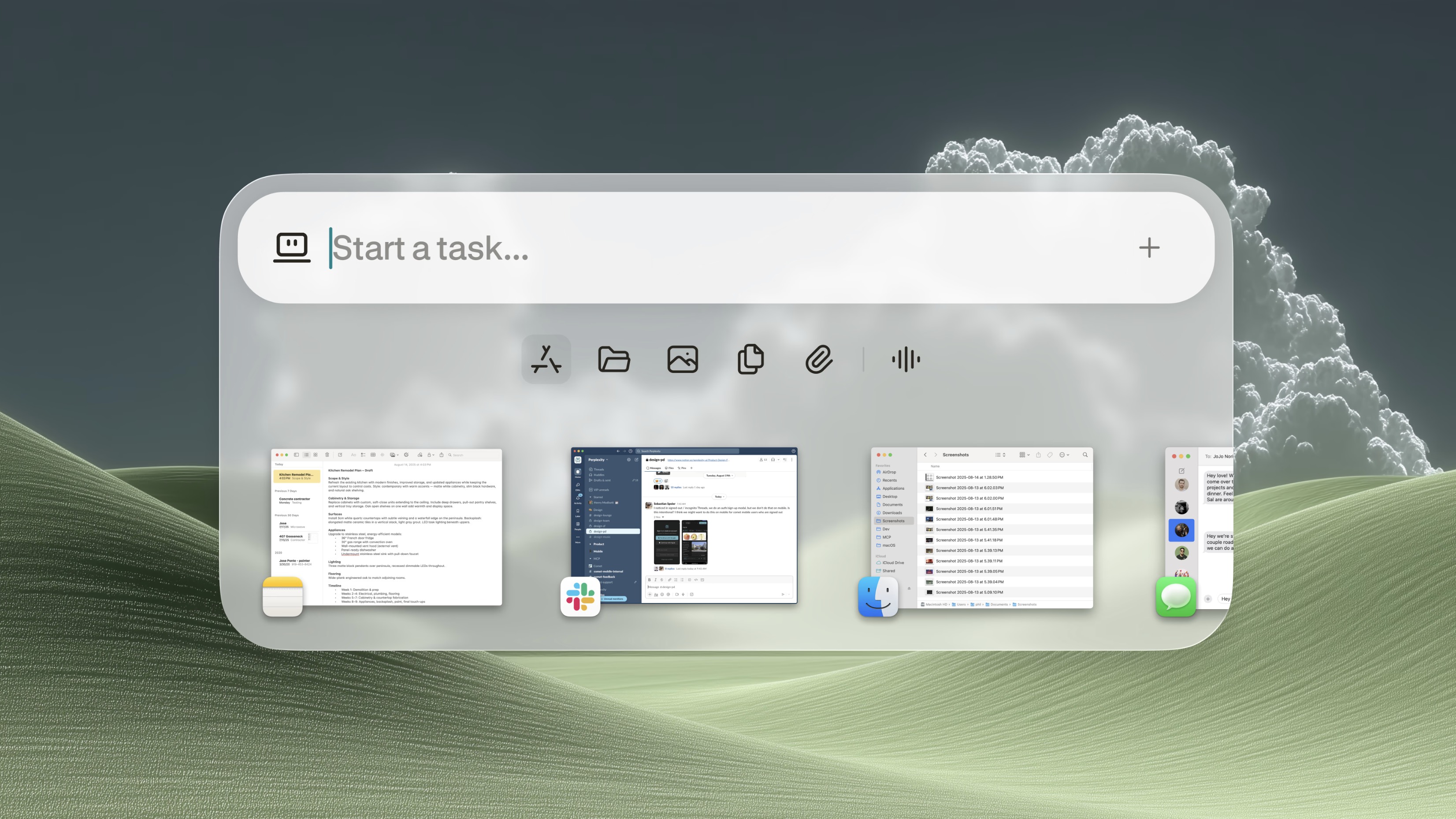 Perplexity Personal Computer for Mac — AI agent overlay activated by pressing both Command keys