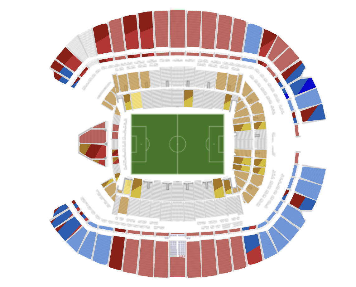 USA vs. Australia: Colored sections still have availability (FIFA)