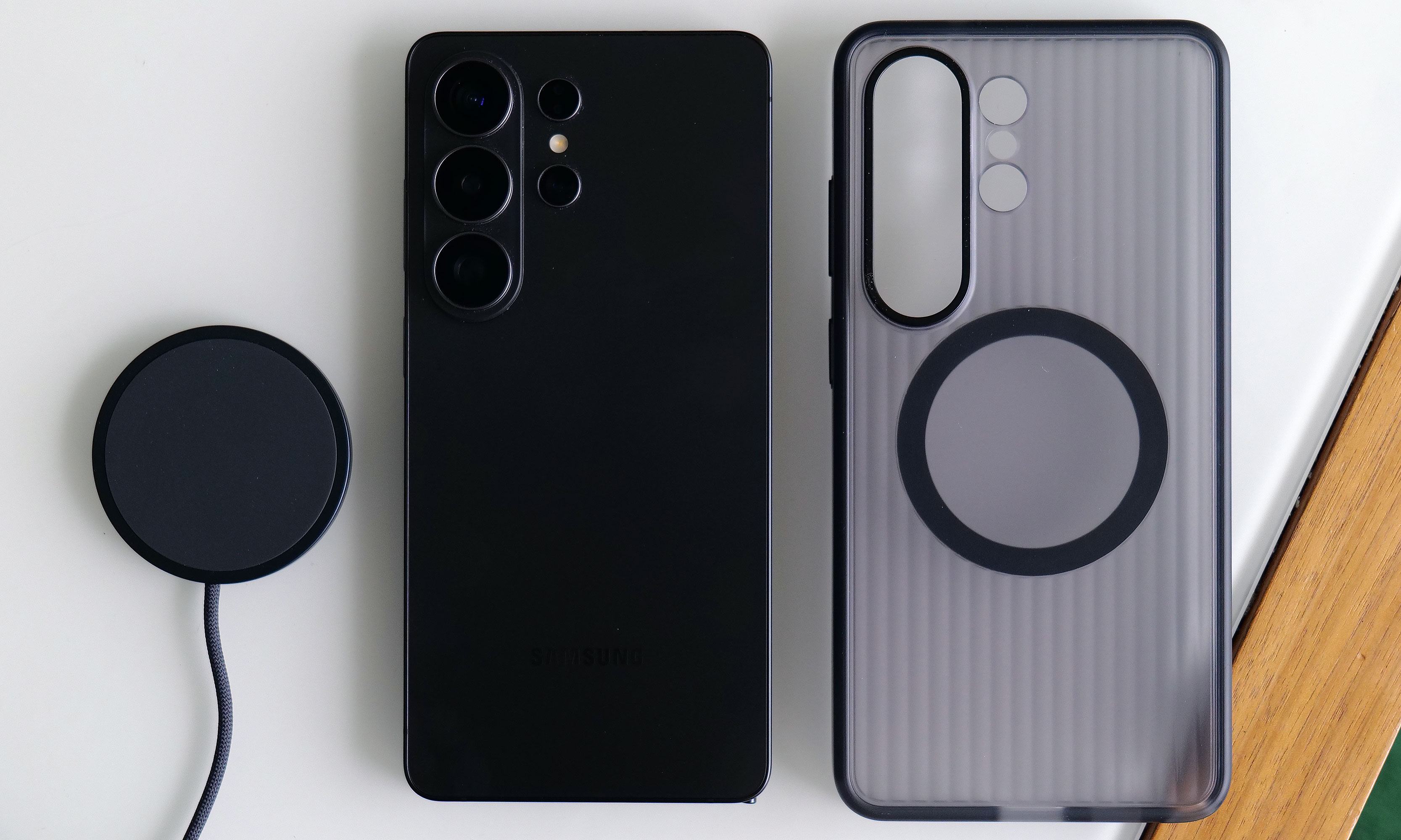 The S26 Ultra has significantly faster wired and wireless charging than its less expensive siblings. Though sadly, it still doesn't have a built-in ring for magnetic accessories. 