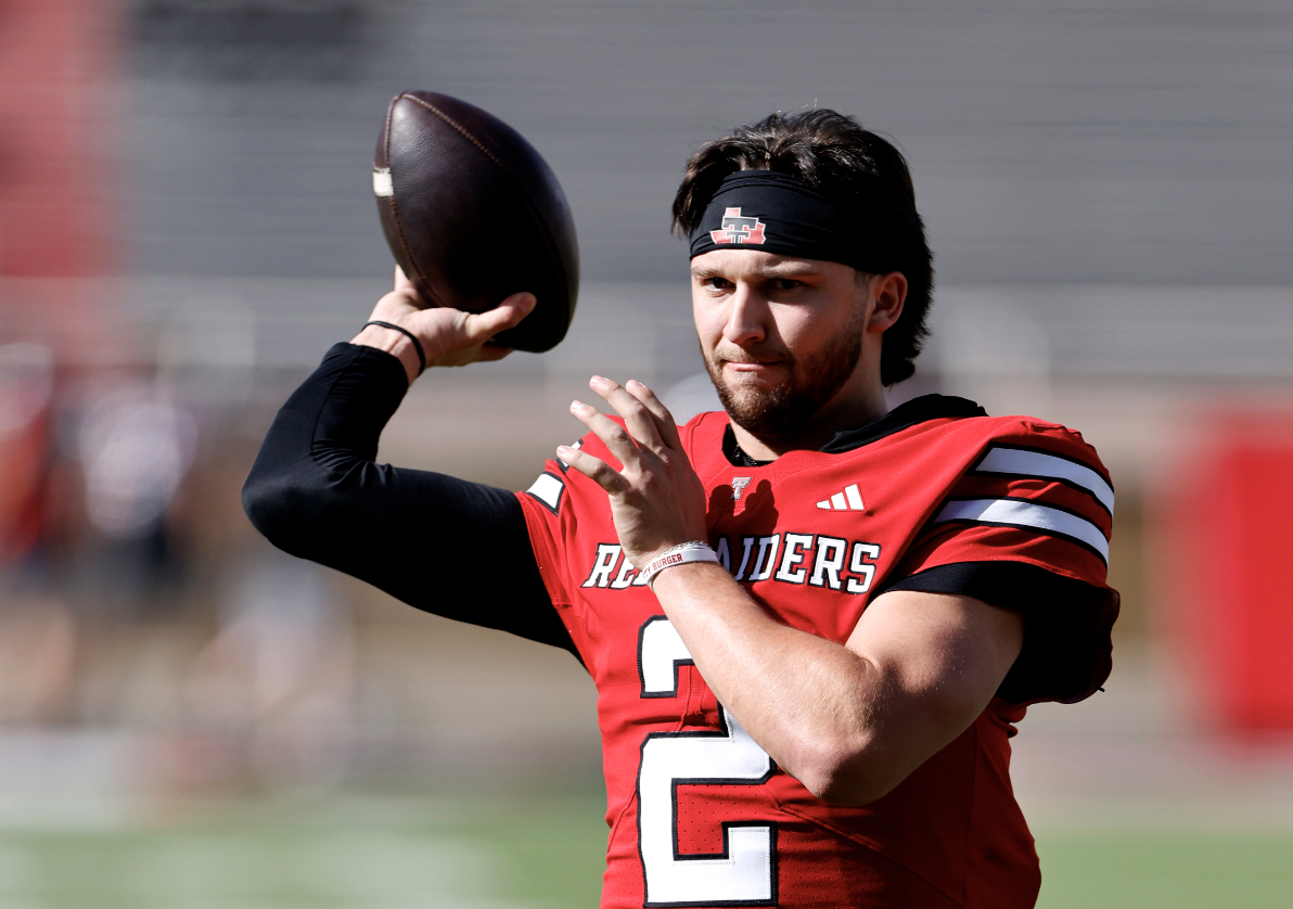  Brendan Sorsby #2 of the Texas Tech Red Raiders passes during the Texas Tech Spring Game at Jones AT&T Stadium on April 17, 2026 in Lubbock, Texas. (Photo by Ron Jenkins/Getty Images for ONIT)