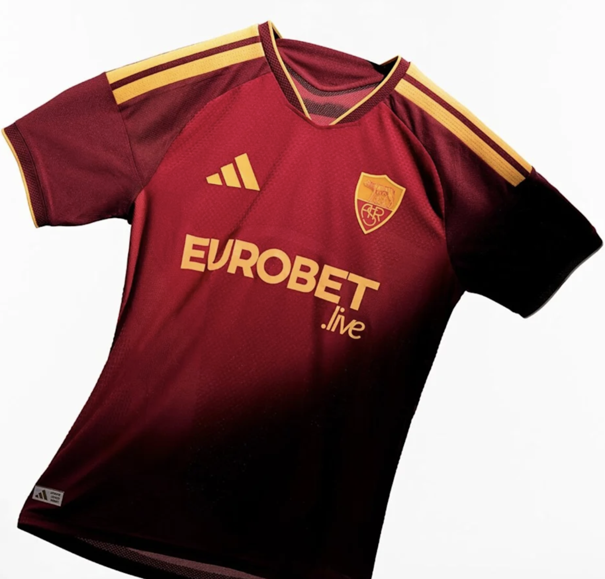 Roma's new home kit "'celebrates the club's enduring identity through a clean and confident interpretation of its iconic colors," according to the club.