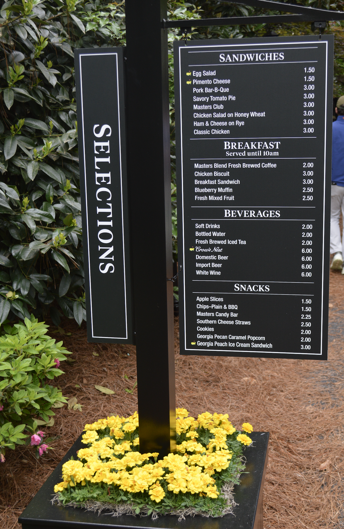 Masters menu