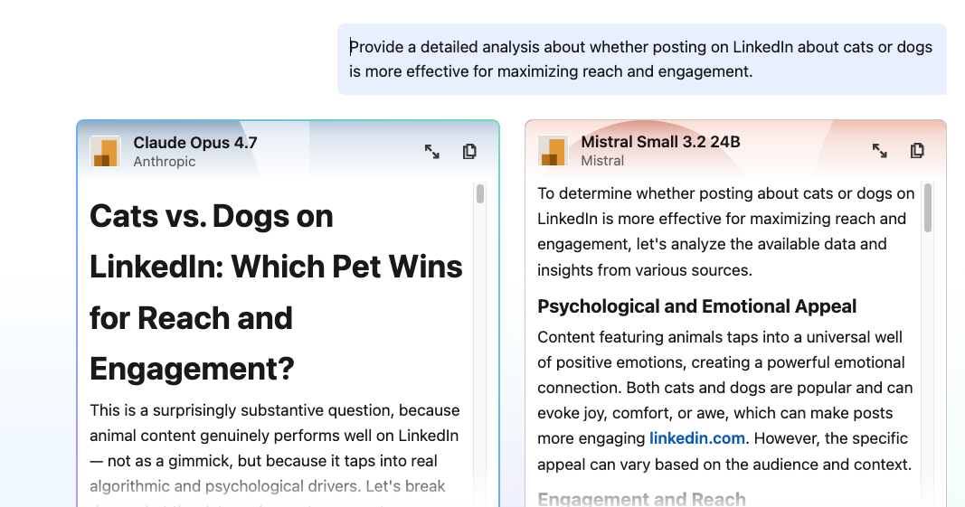 LinkedIn's new Crosscheck feature lets premium subscribers test competing AI models for free