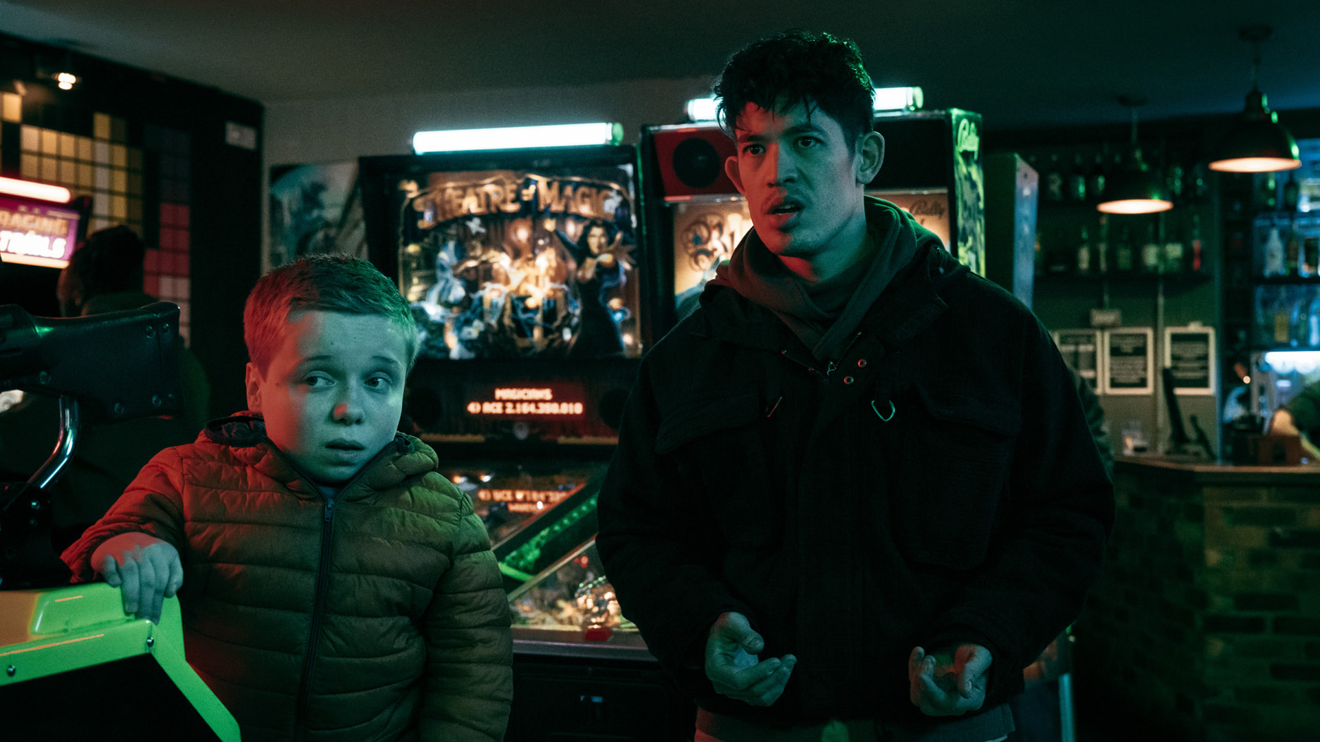 Lenny Rush and Christopher Chung in "Slow Horses," premiering September 16, 2026 on Apple TV.