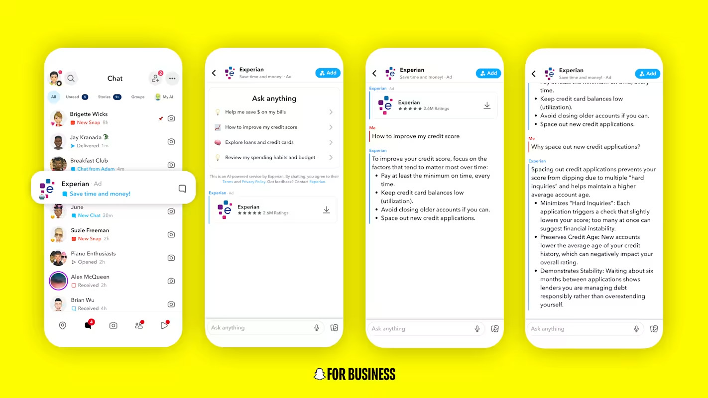 Snapchat is rolling out sponsored AI agents