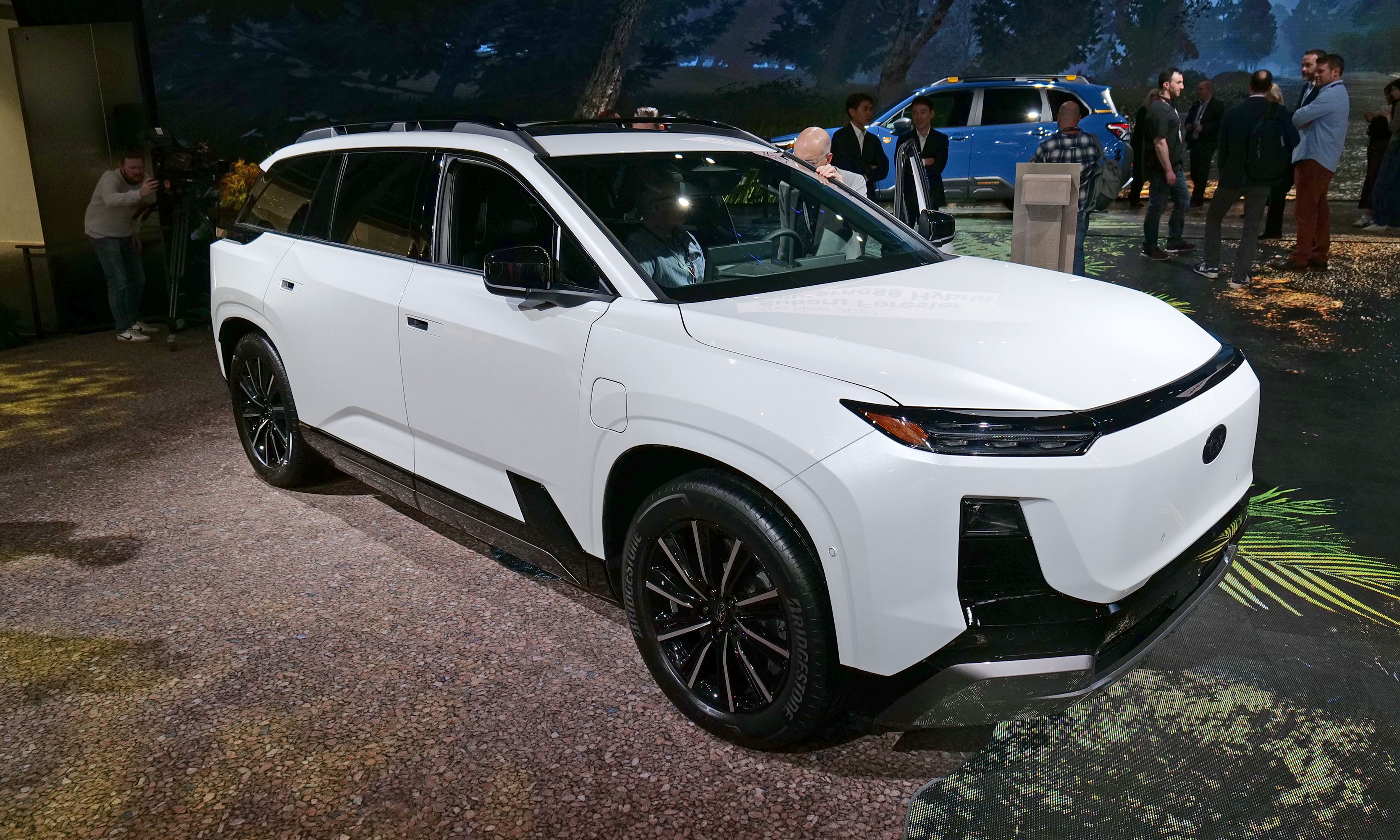 Sadly, Toyota didn't bring the Highlander EV to the NY Auto Show, so I couldn't make a direct comparison to Subaru's new three-row EV SUV. 