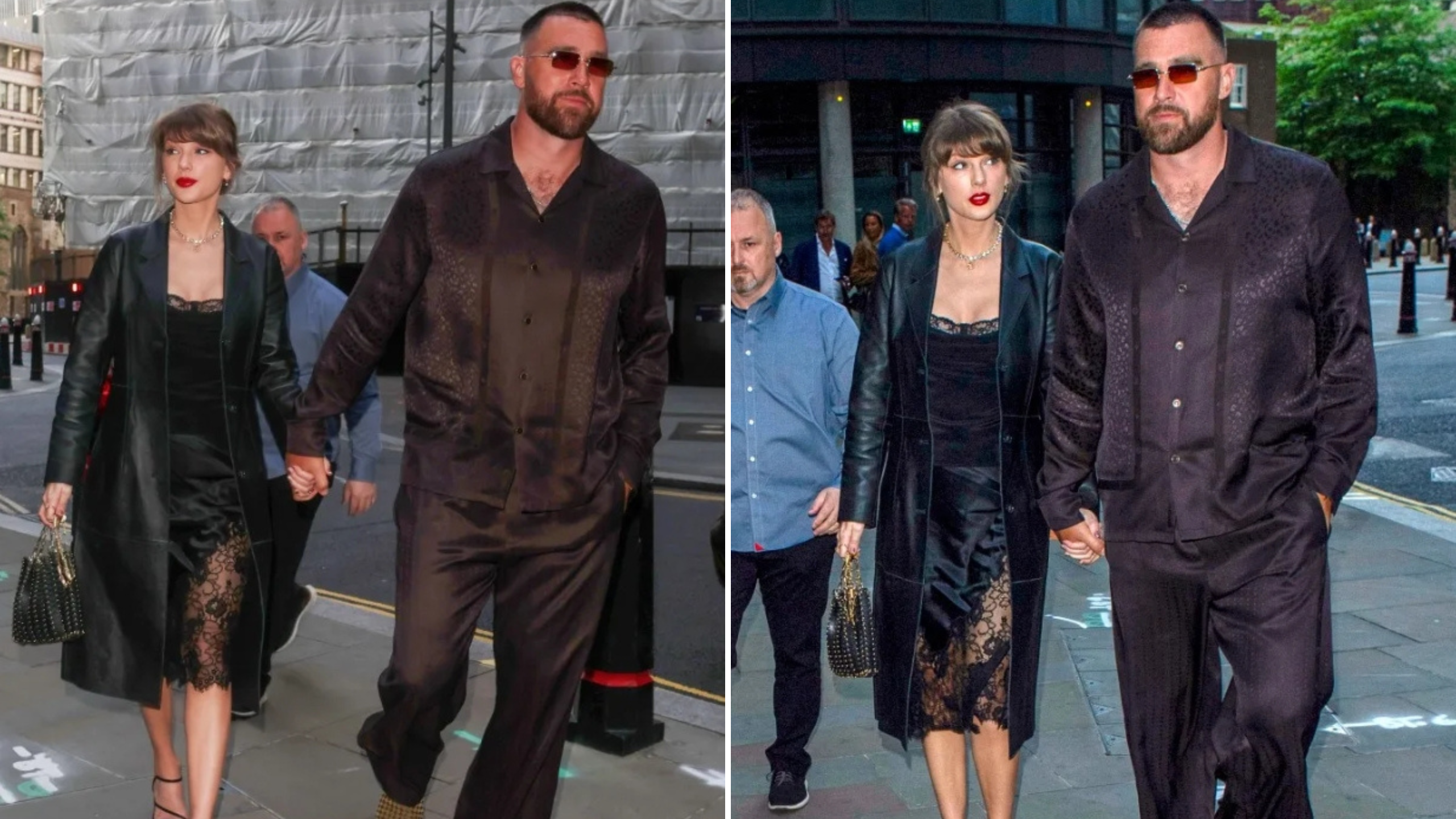 Taylor Swift & Travis Kelce served pajama chic in London recently and scored perfect 10s with their outfits