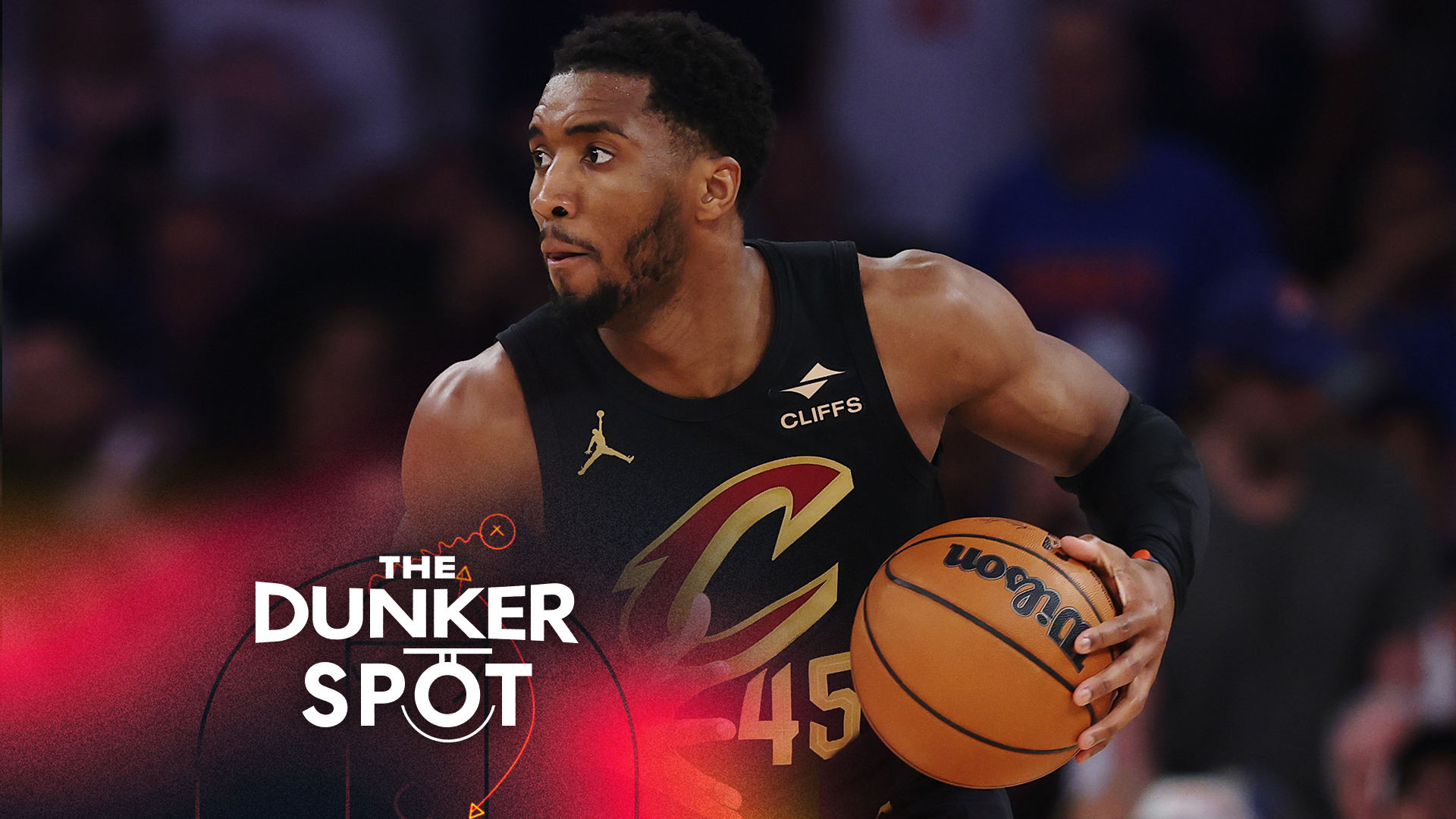 NEW YORK, NEW YORK - MAY 19: Donovan Mitchell #45 of the Cleveland Cavaliers in action against the New York Knicks during Game One of the NBA Eastern Conference Finals at Madison Square Garden on May 19, 2026 in New York City. (Photo by Sarah Stier/Getty Images)