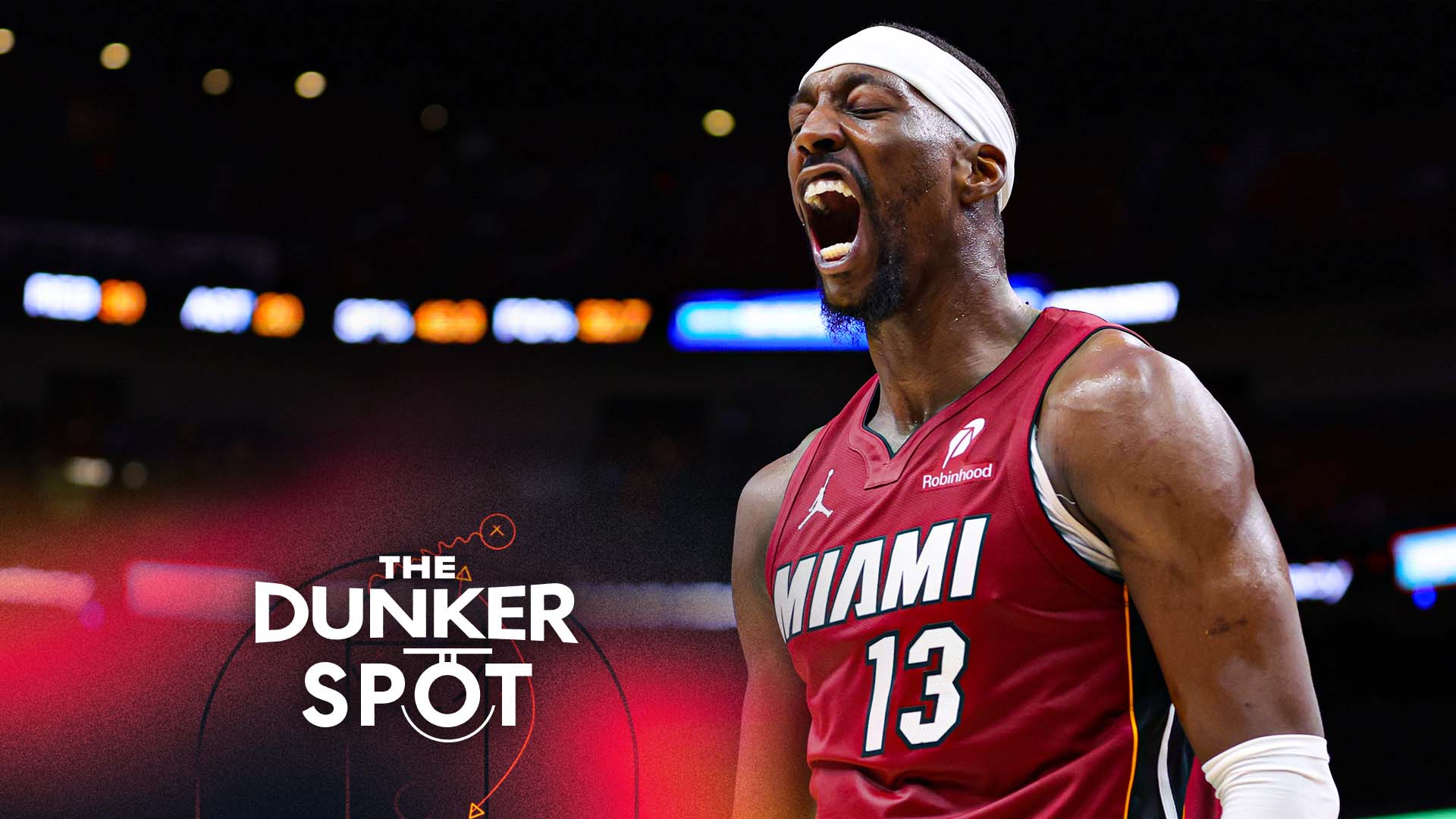 Bam Adebayo #13 of the Miami Heat celebrates during the fourth quarter of the game against the Washington Wizards at Kaseya Center on March 10, 2026 in Miami, Florida. (Photo by Megan Briggs/Getty Images)