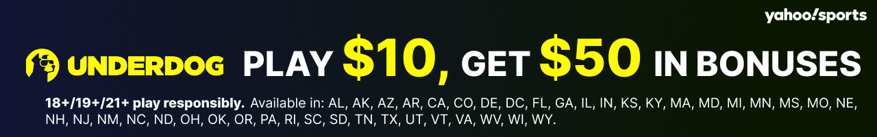Underdog Promo Code YAHOOBONUS: Play $10 on Wednesday’s  NBA and NHL action, Get $50 in Bonus Funds
