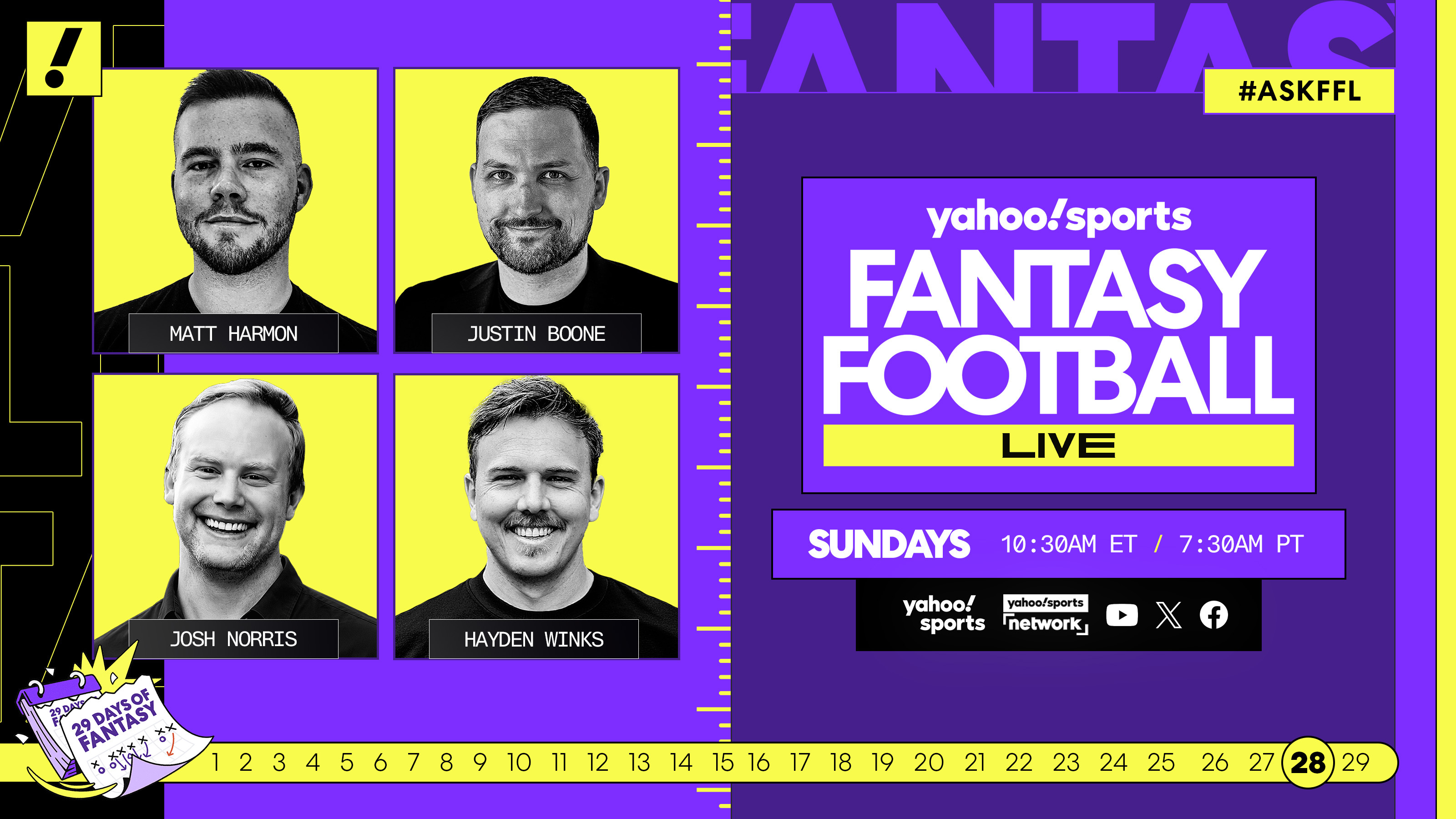 Fantasy Football Live expanding to 2.5 hours to provide even more weekly start-sit advice