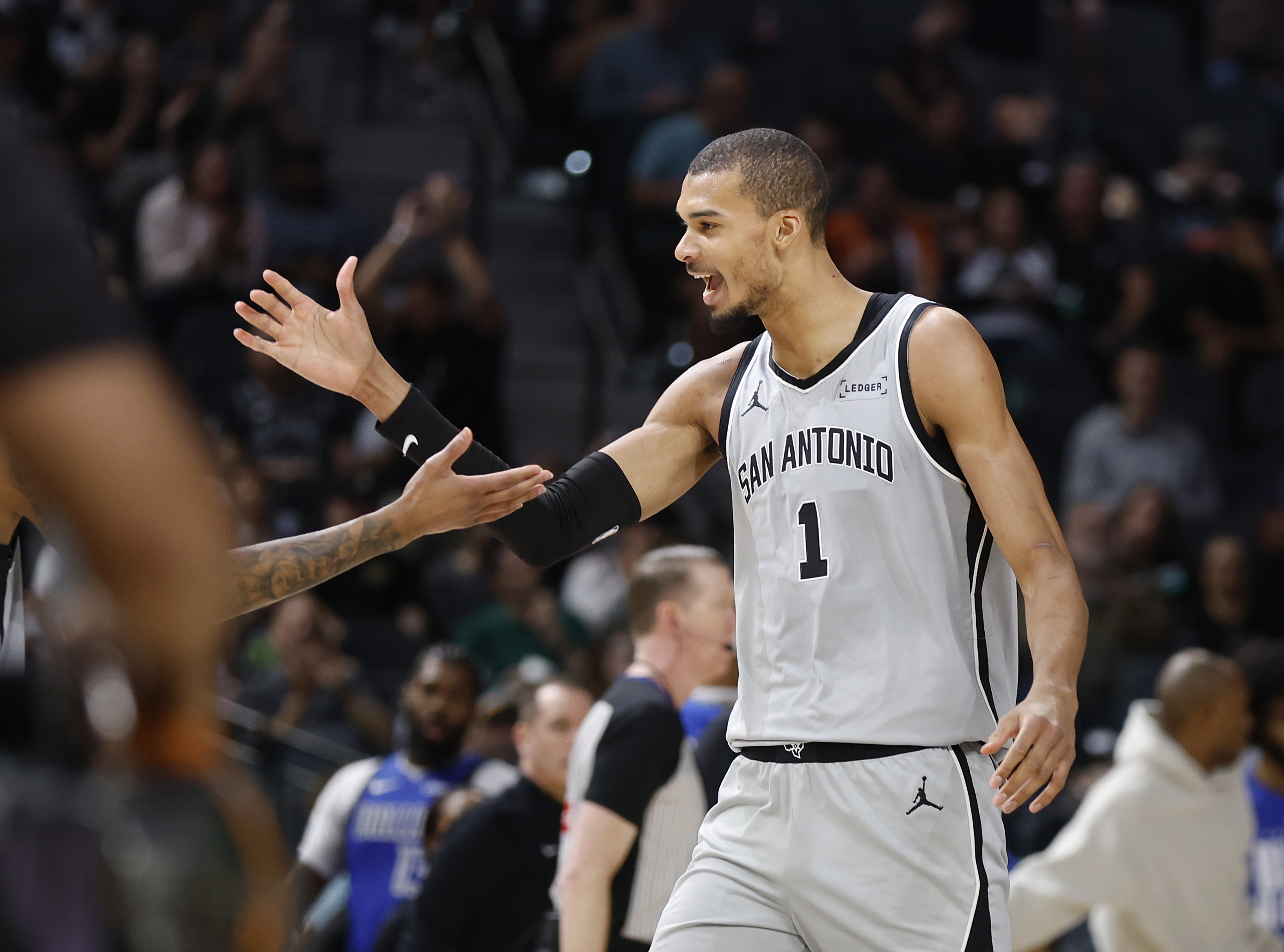Wemby and the Spurs are rolling. (Ronald Cortes/Getty Images)