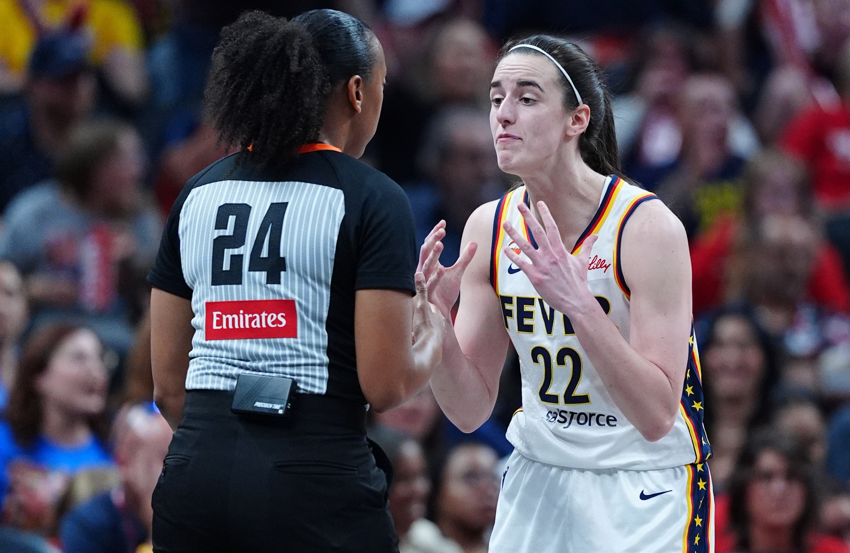 Caitlin Clark continues to struggle in return from back injury, escapes technical for berating ref in Fever loss; Valkyries win 8th straight