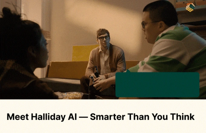 Image of how Halliday pitched its proactive AI.